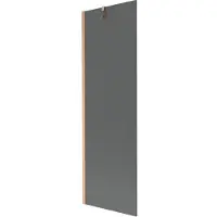 Mexen Next Badewannenwand 1-flügelig 60 x 150 cm, Graphit, gebürstetes Kupfer - 895-060-000-00-40-65