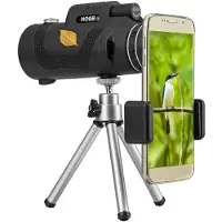 MaxPower 40X60 Teleskop Mit Stativ + Telefon Clip Leistungsstarke Nachtsicht BAK4 Prisma Lange Ansicht FMC Beschichtung