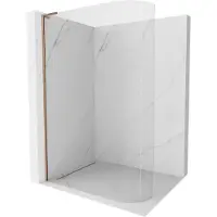 Mexen Kioto L abgerundete Walk-in-Dusche 90 x 200 cm, transparent, rosa Gold - 800-090-103-60-06