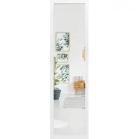 Helloshop26 Wandspiegel - - Modell 33x119 cm - Bruchsicheres Glas - Modernes Design - Weißer Polystyrol