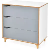 Helloshop26 Schubladenkommode - - 75 x 42 x 75 cm - Kindersicherheit - Modernes Design - 3 geräumige Schubladen