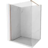 Mexen Kioto Walk-in Duschwand 75 x 200 cm, transparent 8 mm, gebürstetes Kupfer - 800-075-101-65-00