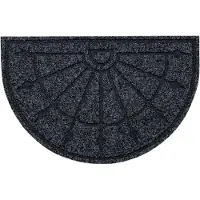 Dywany Łuszczów Türmatte PATIO 2098 Halbkreis rutschfest, Drinnen, Draußen, gummi - Anthrazit 50x77 cm