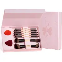 Jessup Jessupset Peach Dust Perfection Beauty Kit - 7 doppelseitige Makeup-Pinsel und 2 Makeup-Schwämme