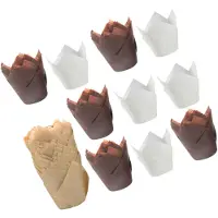 ABOOFAN 200Stück Cupcake Einleger Papier Ungebleicht Lebensmittelecht