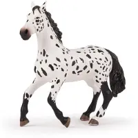 Papo Große Appaloosa Stute, 0,8 Jahr(e), Large figurines, Schwarz, Weiß, PVC