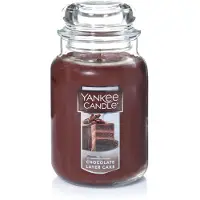 Yankee candle Chocolate Layer Cake Duftkerze, klassisch, 650 ml, gro es Glas, Einzeldocht, ber 110 Stunden Brenndauer