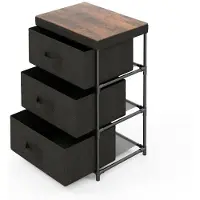 Helloshop26 Kommode - - 3 Schubladen - Schwarz - Metall - Schlichtes und vielseitiges Design