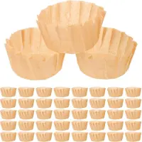 ABOOFAN 100Stk Basque Papier Muffinförmchen Kaffee, Hitzebeständig, Antihaft
