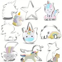 MaxPower 9-teiliges Einhorn- und Regenbogen-Formenset