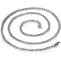 ABOOFAN 2Stk Herren Titanstahl 3Mm Silber Kette Leicht Robust