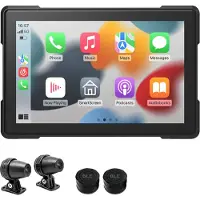 Typecat Motorrad Drahtlose Carplay Wasserdicht 1080P 5 Zoll WiFi Android-Auto DVR Dash Cam Reifendruck Erkennung PND