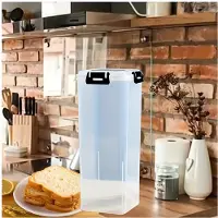 MaxPower Brotkasten aus Kunststoff mit Deckel und Schneidehilfe. Schwarzer Brotkasten