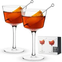 Viski Nick and Nora-Gl ser, Trinkgeschirr mit Stiel, hochwertige Cocktailgl ser aus Kristall, Cocktail-Coup -Gl ser, Glasbecher f r Zuhause und d