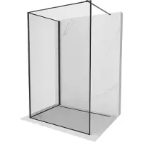 Mexen Kioto Duschwand Walk-in 110 x 100 cm, schwarzes Muster, schwarz - 800-110-212-70-70-100