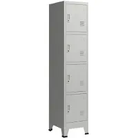 Helloshop26 Büroschrank Aufbewahrungsmöbel für Büro Werkstatt Schlafzimmer aus Metallstahl mit 4