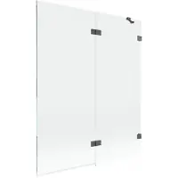 Mexen Lunar Duschabtrennung 2-flügelig rechts 140 x 150 cm, transparent, gun grey gebürstet - 897-140-100-66-00-P
