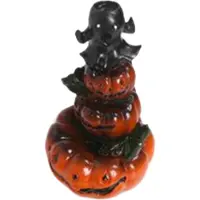TAUOH Harz Halloween Kürbis Home Decor Ornament Wasserfall Rückfluss Weihrauch Brenner Büro Dekorieren (Ohne Weihrauch)