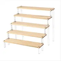 Torribaly Präsentationsständer Leiter Figur Massivholz Puppe Cupcake Kosmetik Schmuck
