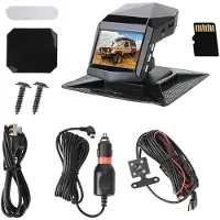Melitt 1080P HD Dashcam Auto-Video-Fahrtenrekorder mit Mittelkonsole Auto-DVR-Videorekorder Parkmonitor mit 32G-Karte