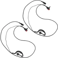 Exogio 2X 2 Poliges G-Förmiges Headset Ohrhörer Mikrofon für Funk Sprechgerät Walkie Talkie Radio für