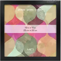 MCS Kunstrahmen mit Passepartout- ffnung, Schwarz, 10 x 10 Zoll