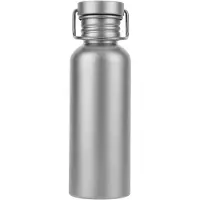 Melitt Titanium Trinkflasche 600ml - Ultraleichte, Auslaufsichere, Wiederverwendbare Sportflasche zum Radfahren, Wandern, Camping