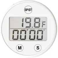 Typecat Eisbadthermometer mit Timer Automatisches Eisbadwasserthermometer Feuchtigkeitsinstrumente Heimmesswerkzeuge