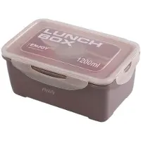 MaxPower Auslaufsichere Bento-Lunchbox mit Besteck – 2 Fächer, wiederverwendbarer Kunststoff, Handwäsche. Picky