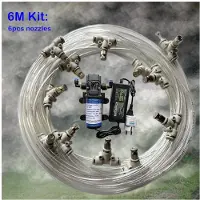 MaxPower (6M transparentes Kit)A11 Elektrisches Sprühgerät 12V Wasserpumpe 6M -18M Desinfektions-Bewässerungssets