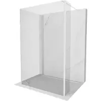 Mexen Kioto Walk-in Duschwand 100 x 85 x 40 cm, transparent, weiß - 800-100-085-221-20-00-040