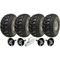 Wanda 22x11.00-8 Open Centre P308 ATV Trailer Kit Räder Achsen & Anhängerkupplung Kapazität 620kg