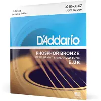 Daddario EJ38 Phosphor-Bronze für 12-saitige Gitarre Light 10-47