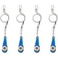 Tlily 4X Kajakangeln Downrigger Outrigger Trolling Release Clip Einstellbare Spannung Release Clip 5,5 X 1,7 X 2,6 cm Blau