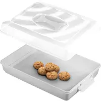 Kadax Rechteckiger Kunststoffbehälter zum Kuchenbacken, Kuchenbox groß