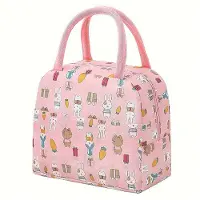 MaxPower Isolierte Lunchtasche mit dicker Aluminiumfolie, Pink Bunny