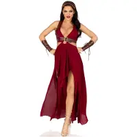 Leg avenue 4PC.Warrior Maiden Kleid Armmanschetten Schultergeschirr Kopfschmuck