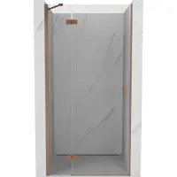Mexen Mist-H Duschabtrennung links öffnend 95 cm, transparent, gebürstetes Kupfer - 8A5-095-000-65-00-L