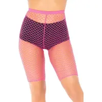 Leg avenue Bikershorts aus Industrienetz. 1X-2X / NEONPINK