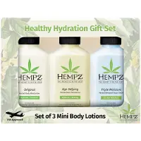 Hempz Healthy Hydration Triple Moisture Age Defying & Original (2,25 Oz 3er-Pack) Feuchtigkeitslotion f r den K rper, Geschenkset Mini-Duft-Re