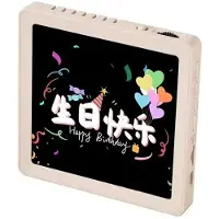 Zandona Personalisierter Musik-Fotorahmen, Musik-Kühlschrankmagnet mit Wiedergabe- und Aufnahmefunktion, Geschenk zum Valentinstag oder Geburtstag, Rosa