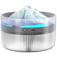 Jojomino Flammenbefeuchter Vulkan-Aromatherapie-Maschine Multifunktions-Flammenbefeuchter 2L Parfümdiffusor mit großer Kapazität Atmosphäre Nachtlicht
