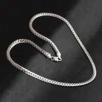 MaxPower (wie das bild) Halskette 5mm 50cm Männer Schmuck Großhandel Neue Mode 925 Stempel Silber Farbe Große