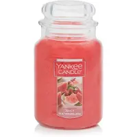 Yankee candle Juicy Watermelon Duftkerze, klassisch, 650 ml, gro es Glas, Einzeldocht, ber 110 Stunden Brenndauer
