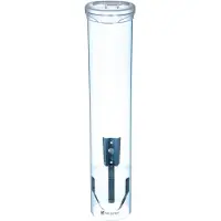 San Jamar Kleiner Becherspender zum Herausziehen, passend fur 3 4,5 oz Kegelbecher, 3 5 oz flache Becher mit Klappdeckel, fur Restaurants, Speise