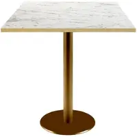 Restootab Tisch 70 x 70 cm Rom Bistro geäderter Marmor