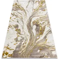Rugsx BLISS Z162AZ173 Teppich gold / creme – Abstraktion, modern, strukturell 120x170 cm
