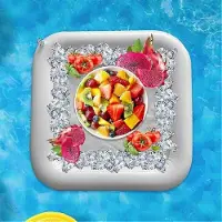 MaxPower 2 Stück 24 Zoll aufblasbare Servierbars, Getränkekühltische für Pool, Picknick und Re