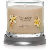 Yankee candle Vanilla Creme Br l Scented Signature, kleine Tumbler-Kerze mit einem Docht, 1,2 l, ber 20 Stunden Brenndauer