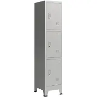 Helloshop26 Büroschrank Aufbewahrungsmöbel für Büro Werkstatt Schlafzimmer aus Metallstahl mit 3